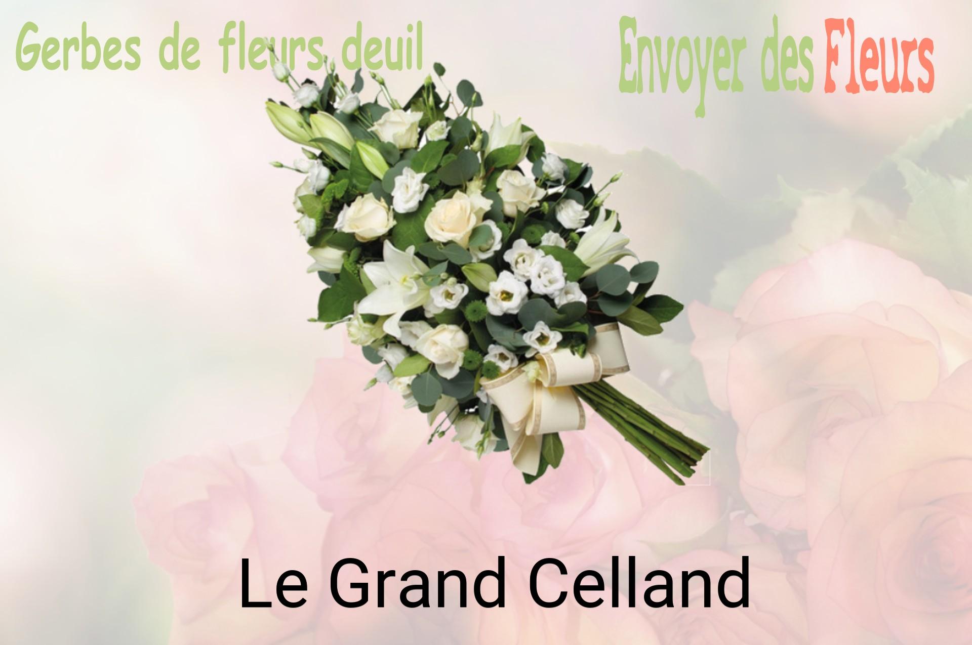 Gerbe de fleurs de deuil livrée à Le Grand-Celland